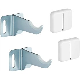 Support mural pour radiateurs en aluminium avec une capacité de charge jusqu'à 100 kg. Couvercles inclus - 2 pièces.