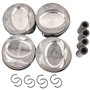 Flynsu 4x Piston de moteur 03C107065CK 03C107065BF Remplacement pour Sk0da V W 1.4 TS1 CAVA CAVB BLG BMY MG avec segments de pis