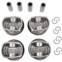 Flynsu 4x Piston de moteur 03C107065CK 03C107065BF Remplacement pour Sk0da V W 1.4 TS1 CAVA CAVB BLG BMY MG avec segments de pis