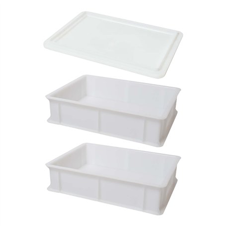 genus dei Dei | Deux boîtes à pizza et à pain | Récipient pour pétrir | Boîte à pâtes | Deux boîtes de 30 x 40 x 10 cm + 1 couve