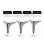IPEA 4 Pieds de Meuble et Canapé modèle Meta - Lot de 4 Pieds en Métal - Pieds au Élégante Design pour Fauteuils et Armoires - C
