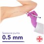 AIESI® Marqueur chirurgical de la peau stylo à pointe fine avec règle HOSPIMARK (Paquet de 10 pièces)