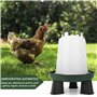 Mangeoire poules 2 kg et abreuvoir poules 3L – en plastique transparent résistant – Pieds amovibles - Zootec