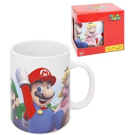 Tasse en céramique Super Mario Peach Toad Luigi et Yoshi tasse modèle mug de 325 ml dans l'emballage