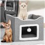 BAKAJI Niche à Chat Pliable avec entrée rectangulaire