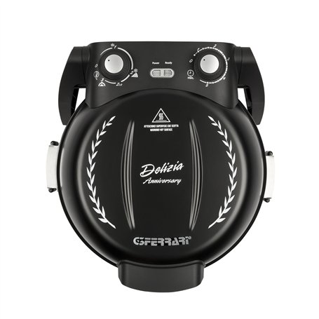 G3Ferrari G1017710 Delizia Anniversary - Four à pizza - Noir - Édition spéciale avec pierre à pizza réversible