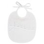 Filet - Bavoir Bébé à Broder | Pour Bébé de 0 à 6 mois | Fabriqué en Italie (Blanc)