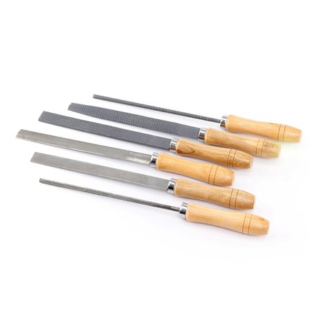 Kippen 1120X Lot de 6 limes et râpes à bois et métal de 200 mm.