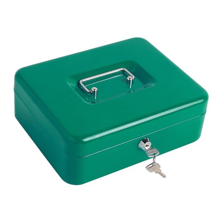 Kippen 10032V2 Boîte à monnaie avec plateau à monnaie Couleur verte. Dimensions : 200 x 160 x 90 mm.