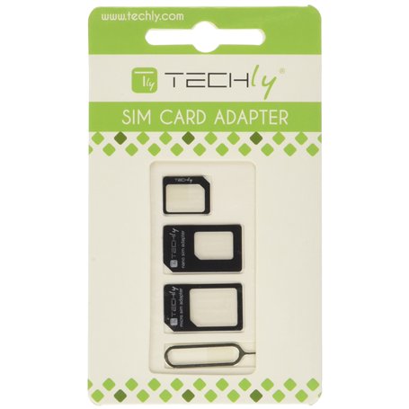 Techly Adaptateur pour Carte SIM (4 en 1) Nano-SIM
