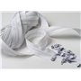 IPEA Fermeture éclair Blanche Chaîne Continue de 5 Mètres + 15 Curseurs en Métal – Chaîne Mesure #5 – Charnières en Nylon – Zip