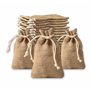IPEA Petits Sacs en Jute Naturelle avec Cordon Blanc - Dimensions 15 x 10 cm - 20 Pièces - Aacs en Jute Véritable pour Bonbonniè