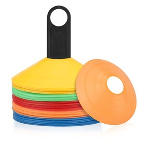 Rhinocerosdance 50 Pièces Plots de Marquage Cônes de Marquage Cone de Signalisation, Materiel Entrainement Football avec Poignée Rhinocerosdance 50 Pièces Plots de Marquage Cônes de Marquage Cone de Signalisation