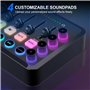 NEWFUN table de mixage, table mixage, table de mixage bluetooth,Mixeur RGB pour PC pour le streaming Avec enregistrement personn