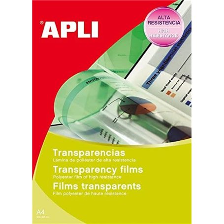 Apli 859 Boîte de 100 films transparents pour Photocopieur