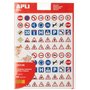 Apli 10116 - Pochette de 320 gommettes code de la route - 40 panneaux différents