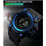 FeiWen Homme Outdoor Militaires Sport Digital LED Plastique Montres Bracelet et Caoutchouc Ruban Multifonctionnel Boussole Podom