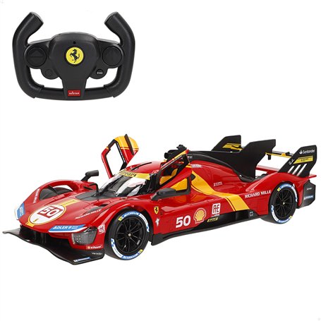 ColorBaby Rastar Ferrari 499P Le Mans Voiture RC 1:14 avec 6 Fonctions et télécommande