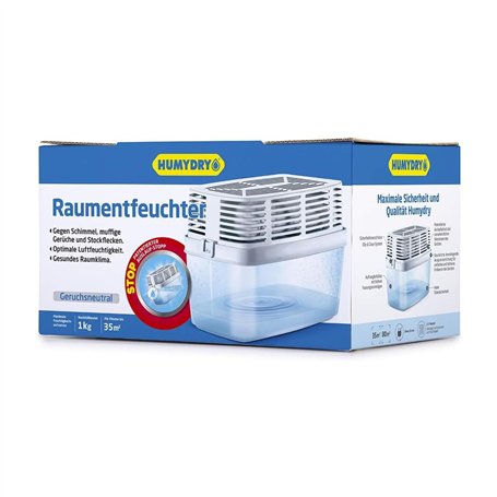 Déshumidificateur Premium 1 Kg - Espaces jusqu'à 35 m2 - Absorbe l'humidité des placards