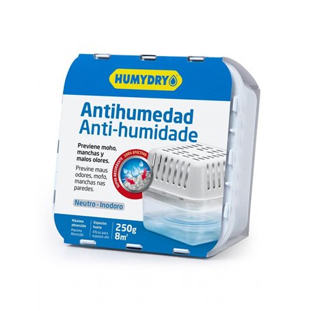 Déshumidificateur Compact 250 gr - Espaces jusqu'à 8m2 - Absorbe l'humidité des salles de bains