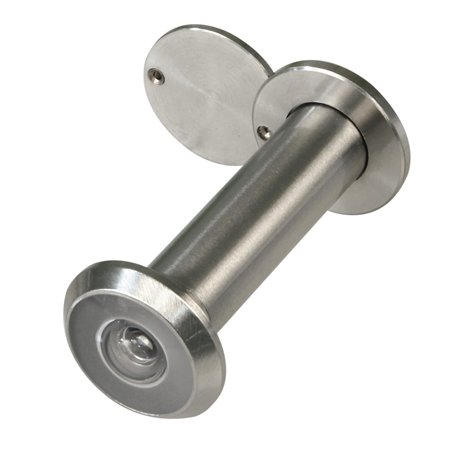 Amig - Judas avec objectif super angle pour portes intérieures et extérieures 5-16 en laiton finition chrome mat (S) Dimensions