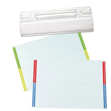 Grafoplás 16500 Sachet de 10 visières découpées + 10 bandes de papier pour dossiers suspendus