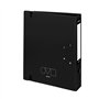 Grafoplas Classeur 2 anneaux A4 avec levier 65 mm Noir Polyfoam Ouverture 360° Résistant et ultra léger Fermeture élastique Couv