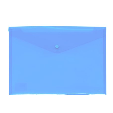 Grafoplás Enveloppe plastique avec fermeture à clic | Ecoplas | Taille Folio | Couleur bleu doux translucide | 33