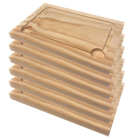 Artema - Assiette en Bois - Planches à Découper - Peuvent être Utilisées Comme Plats De Service - Set 6 pcs - 30*20 cm