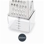 Lacor - 61363 - Râpe de cuisine avec récipient KEEP, acier inoxydable, comprend le récipient alimentaire 250ml, 4 côtés de coupe
