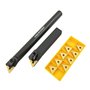 Porte-outils de tournage en carbure indexable MTJNR1616H16 + tour métallique avec barre d'alésage interne S16Q-MTJNR16 + inserts