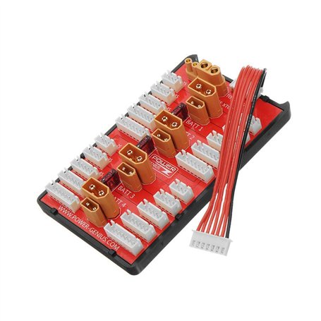 ICQUANZX La Carte de Charge parallèle XT30 XT60 Prend en Charge 4 Batteries 2-8S Lipo Batterie