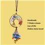 Guérison Cristal décor Arbre de Vie Voiture Suspendus Accessoires 7 Chakras Pierres méditation Ornements décoration Murale Bonne