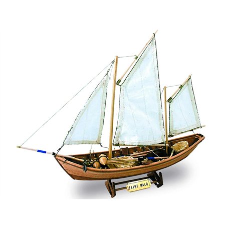 Artesanía Latina - Maquette de Bateau en Bois - Bateau de Pêche Doris Français Saint Malo - Modèle 19010