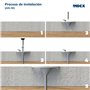 INDEX A PERFECT FIXING - AISW060【AIS-W】 Rosace plastique pour fixation mécanique de panneaux isolants en bois, Ø60 mm, boîte de