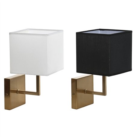 Applique Murale DKD Home Decor Blanc Noir Doré 50 W 220 V 15 x 19 x 27 cm 15 x 19 x 30 cm (2 Unités)