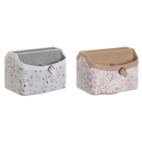Organiseur DKD Home Decor Bleu Gris Camel Rose clair 2 Unités