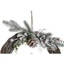 Couronne de Noël DKD Home Decor Naturel osier Ananas Enneigé 32 x 7 x 32 cm (2 Unités)