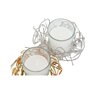 Bougie DKD Home Decor Doré Argenté Noël 10.5 x 10.5 x 7 cm 10,5 x 10,5 x 7 cm (4 Unités)