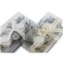 Chandelles DKD Home Decor Doré Argenté Noël 10 x 10 x 7 cm (2 Unités)