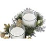 Bougie DKD Home Decor Doré Argenté Noël 15 x 15 x 5 cm (2 Unités)