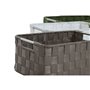 Set de basket Home ESPRIT Vert Gris Crème Métal polypropylène (3 Pièces) (3 Unités)