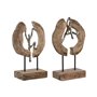 Figurine Décorative Home ESPRIT Marron Argenté Naturel 19 x 9 x 28 cm (2 Unités)