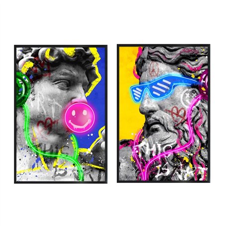 Cadre Home ESPRIT Moderne Mythologique 83 x 3 x 123 cm (2 Unités)