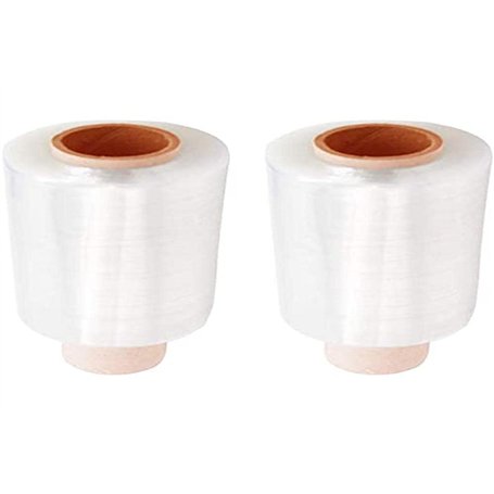 FHYT Lot de 2 mini films transparents pour emballage étirable et résistant