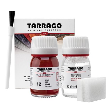 Tarrago | Kit de colorant auto-brillant 25 ml | Préparation au changement de couleur + Teinture pour cuir et toile pour la teint