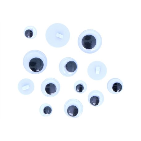 INNSPIRO Yeux mobiles noirs à coudre mesures assorties 52u