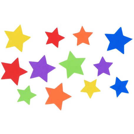 INNSPIRO Lot de 100 étoiles prédécoupées en mousse EVA 42 mm et 32 mm. Idéales pour les travaux manuels avec les enfants