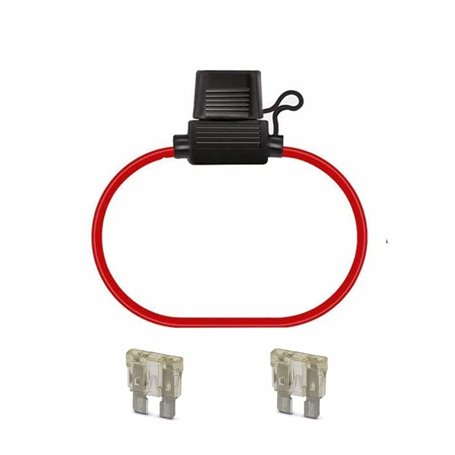 Movilideas 1 porte-fusible pour voiture aérienne résistant à l'eau avec 2 fusibles de 25 ampères.