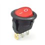 Movilideas 1 interrupteur rond à bascule rouge éclairé ON/OFF 3 pôles avec lumière 220 V